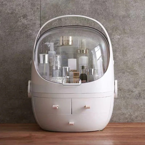 Hand-Held Cosmetic Organizer With Drawer - All-In-One Store