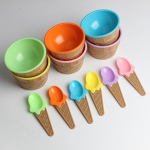 Ice Cream Bowl With Spoon Pack of 6 - All-In-One Store