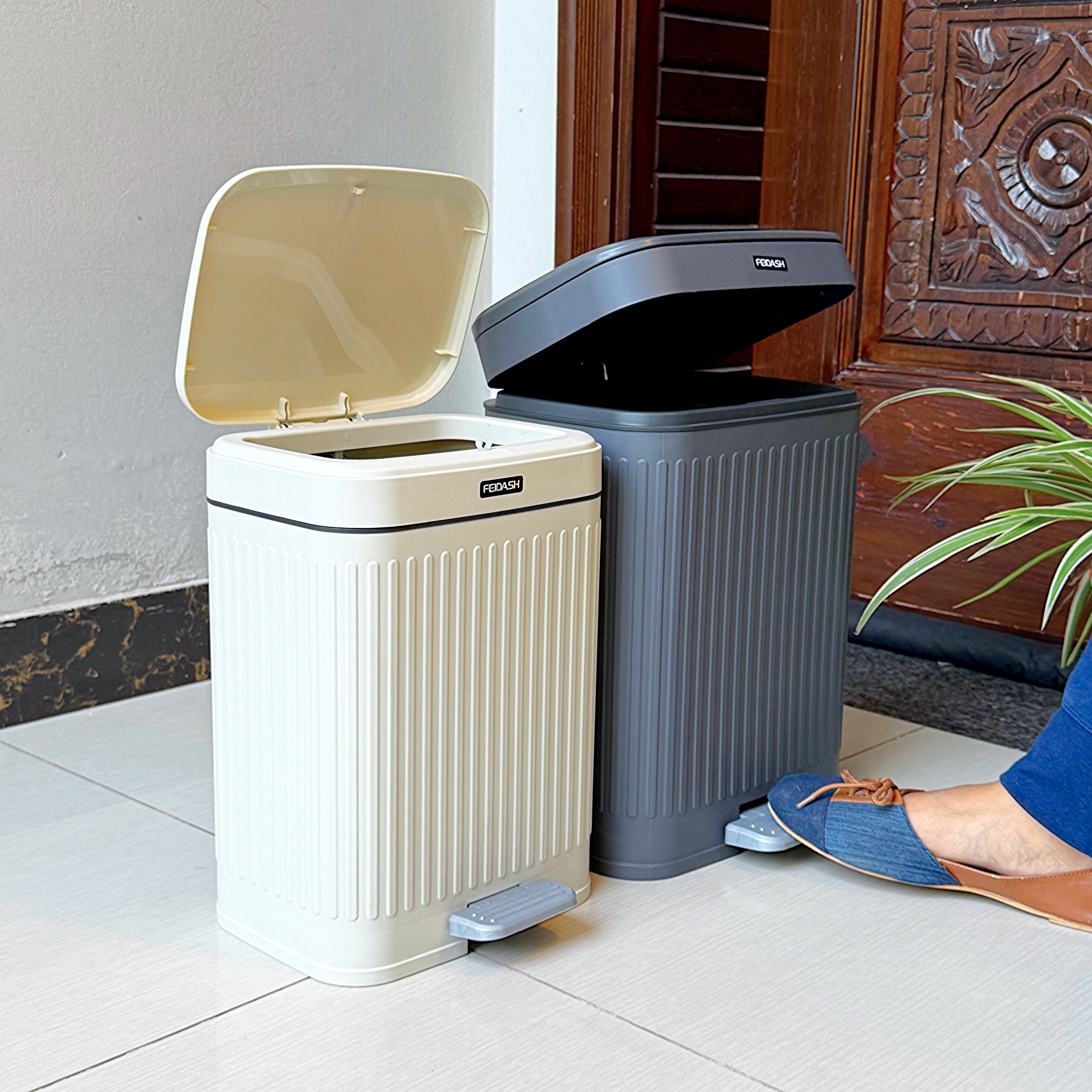 Modern Dual Action Press & Step Waste Bin