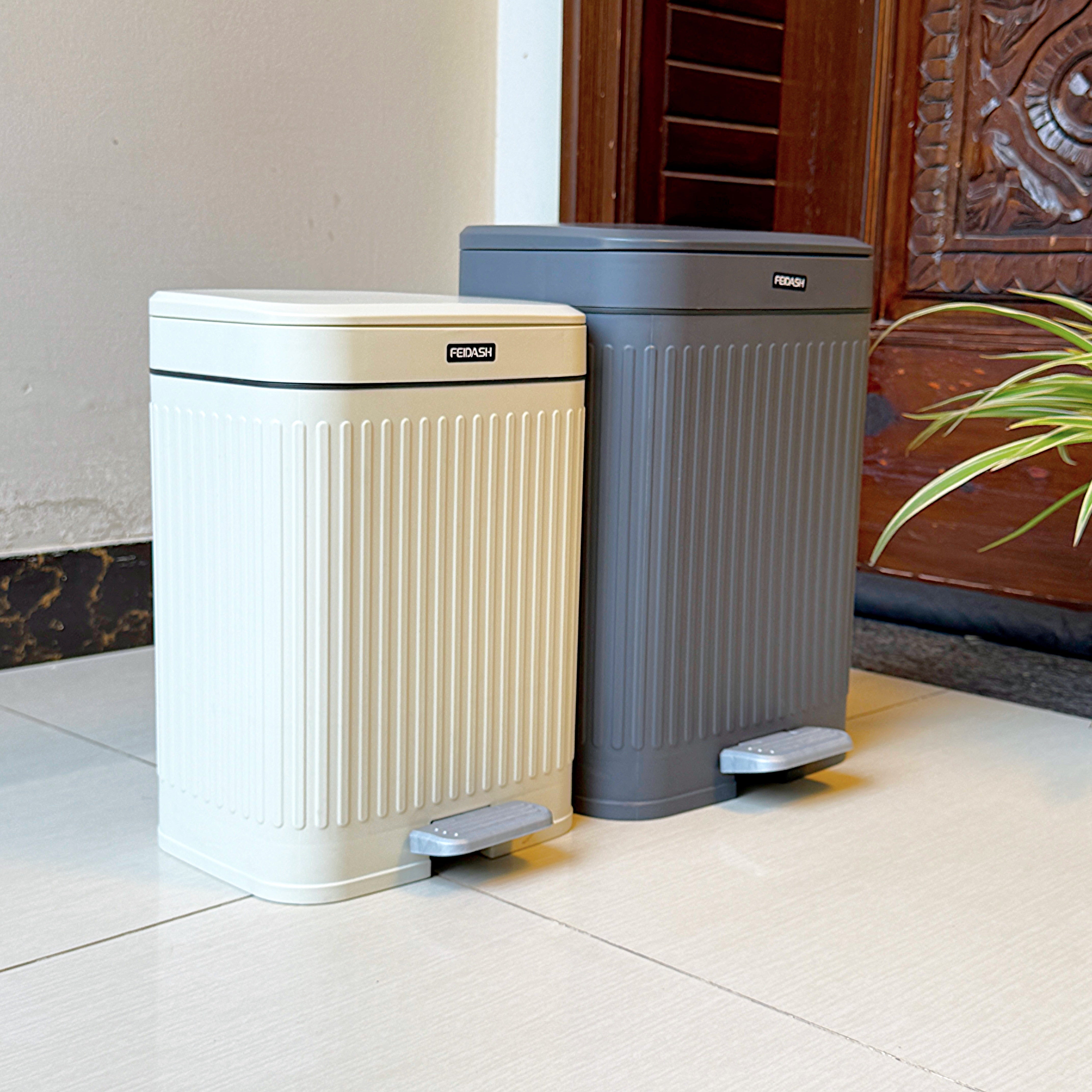 Modern Dual Action Press & Step Waste Bin