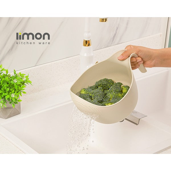 Fruits and Vegetables Wash Bowl with Drainer by Limon