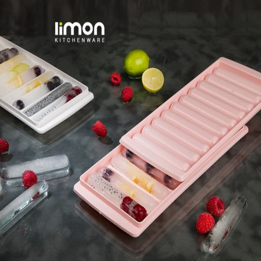 10-Grid FreezeVault Ice Cube Tray with Lid (1838) by Limon