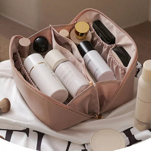 Large capacity leather Travel Cosmetic Bag - All-In-One Store