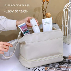 Large Double Layer Cosmetic Bag - All-In-One Store