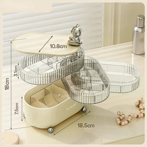 Multi layer Rotating Desktop Cosmetic Organizer - All-In-One Store
