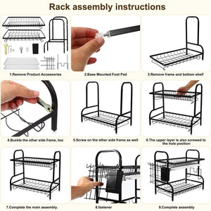 Multi Tired Dish Organizer - All-In-One Store