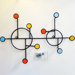 Nordic Style Wall Shelf With Hooks - Circle - All-In-One Store