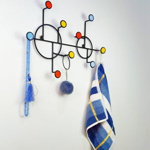 Nordic Style Wall Shelf With Hooks - Circle - All-In-One Store