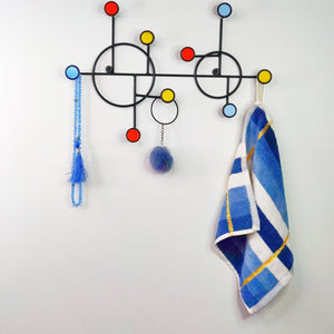 Nordic Style Wall Shelf With Hooks - Circle - All-In-One Store