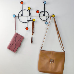 Nordic Style Wall Shelf With Hooks - Circle - All-In-One Store