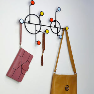 Nordic Style Wall Shelf With Hooks - Circle - All-In-One Store