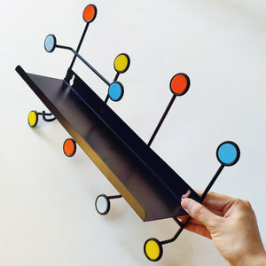 Nordic Style Wall Shelf With Hooks - Rectangle - All-In-One Store