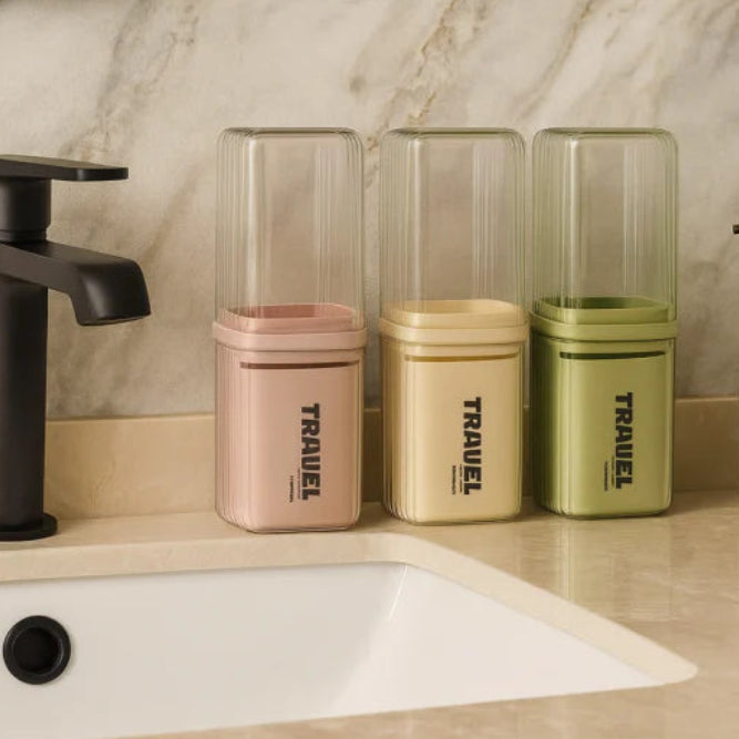 All‑in‑One Travel Toothbrush & Bathroom Storage Case