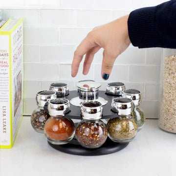 Revolving 8-Jar Spice Rack Set - All-In-One Store