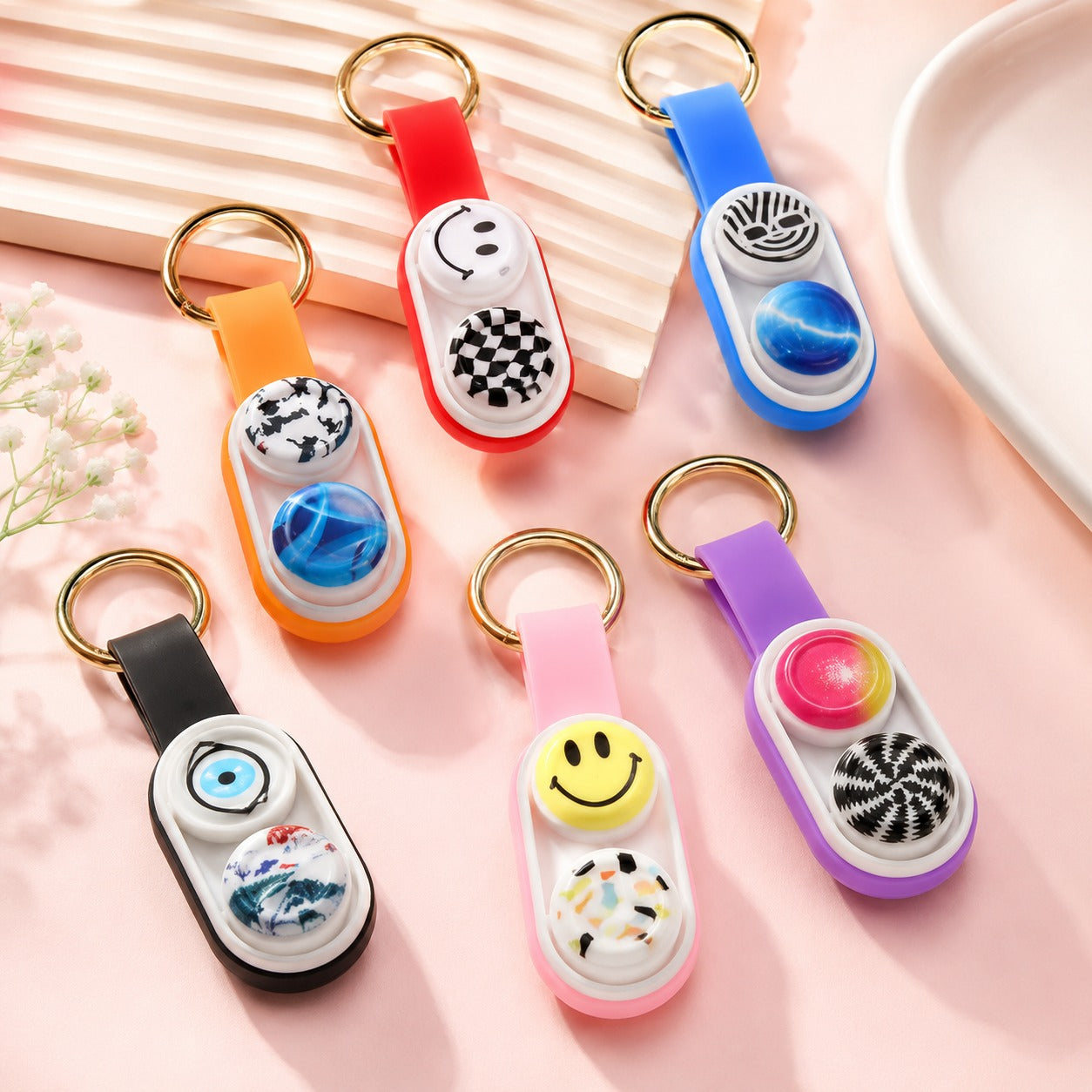 Magnetic Pop Fidget With Keychain.