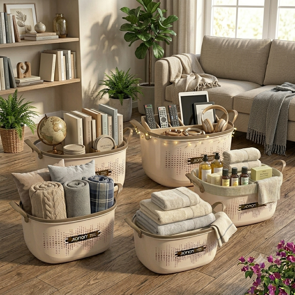 Multipurpose Ventilated Storage Basket with Flexible Handles – 4 Sizes