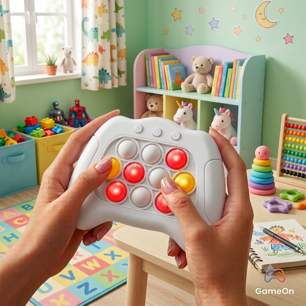 Quick Push Light-Up Reaction Game for Kids – 4 Modes & 30 Levels