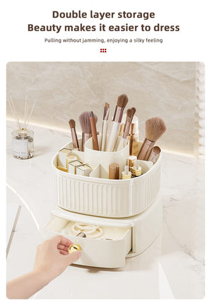 Rotating Vanity Makeup Organizer - All-In-One Store