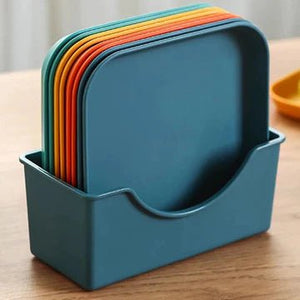 Serving Snack Plate Set with plastic holder - All-In-One Store