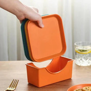 Serving Snack Plate Set with plastic holder - All-In-One Store