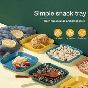 Serving Snack Plate Set with plastic holder - All-In-One Store