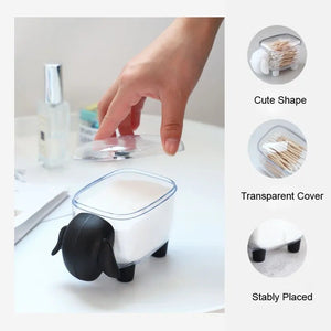 Sheep Shape Cotton Swab And Multipurpose Holder - All-In-One Store
