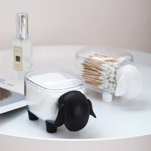 Sheep Shape Cotton Swab And Multipurpose Holder - All-In-One Store