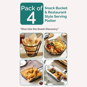 Snack Buckets (Pack of 4) - All-In-One Store