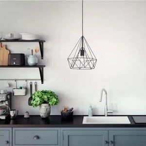 Sparkling Diamond Drop Pendant Lamp with vintage edison bulb - All-In-One Store