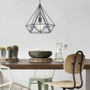 Sparkling Diamond Drop Pendant Lamp with vintage edison bulb - All-In-One Store
