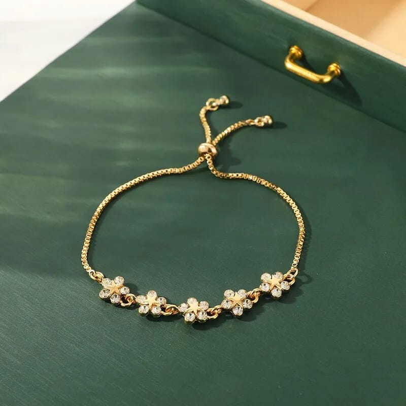 Star Flower Chain Bracelet Adjustable - All-In-One Store