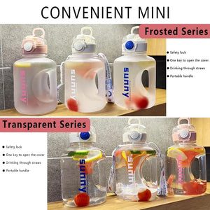 summer outdoor water bottle with straw - All-In-One Store