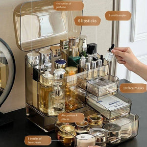 Transparent Multilayer Cosmetic Organizer - All-In-One Store