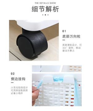 Trolley with dustbin - All-In-One Store