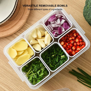 Vegetable & Fruit Storage Box With Lid - All-In-One Store