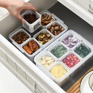 Vegetable & Fruit Storage Box With Lid - All-In-One Store