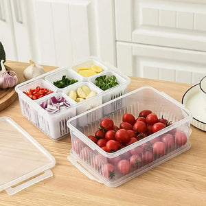Vegetable & Fruit Storage Box With Lid - All-In-One Store