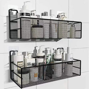 Wall shelf with hooks / Meshed wall shelf - All-In-One Store
