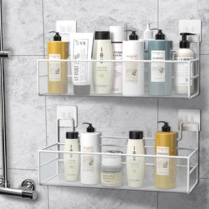 Wall shelf with hooks / Meshed wall shelf - All-In-One Store