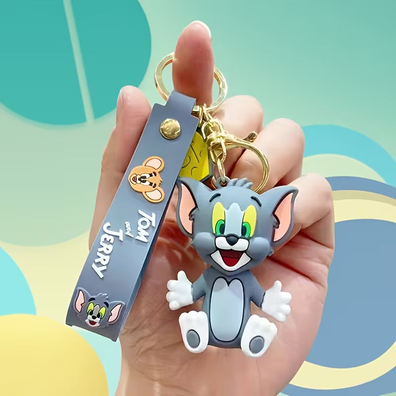 3D Tom & Jerry Strap Keychain