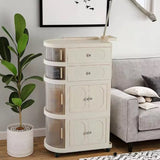 4-Tier Freestanding Storage Organizer with Wheels