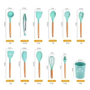 12 PCS Silicone Cooking Utensils Set - All-In-One Store