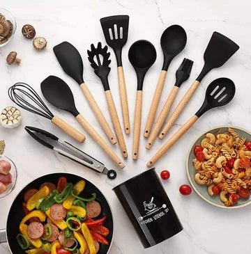 12 PCS Silicone Cooking Utensils Set - All-In-One Store