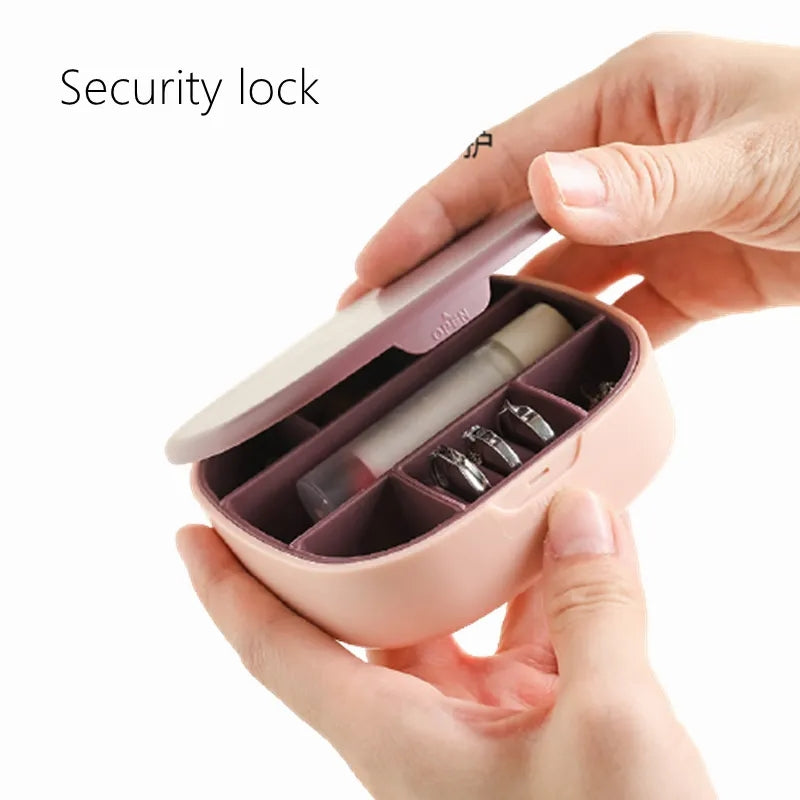 Travel Accessories Portable Small Travel Jewelry Storage Box.