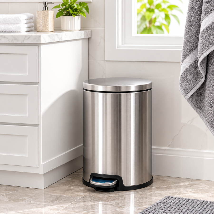 12L Soft-Close Pedal Bin with Removable Inner Bucket