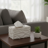 WaveLuxe Wooden-Top Tissue Box