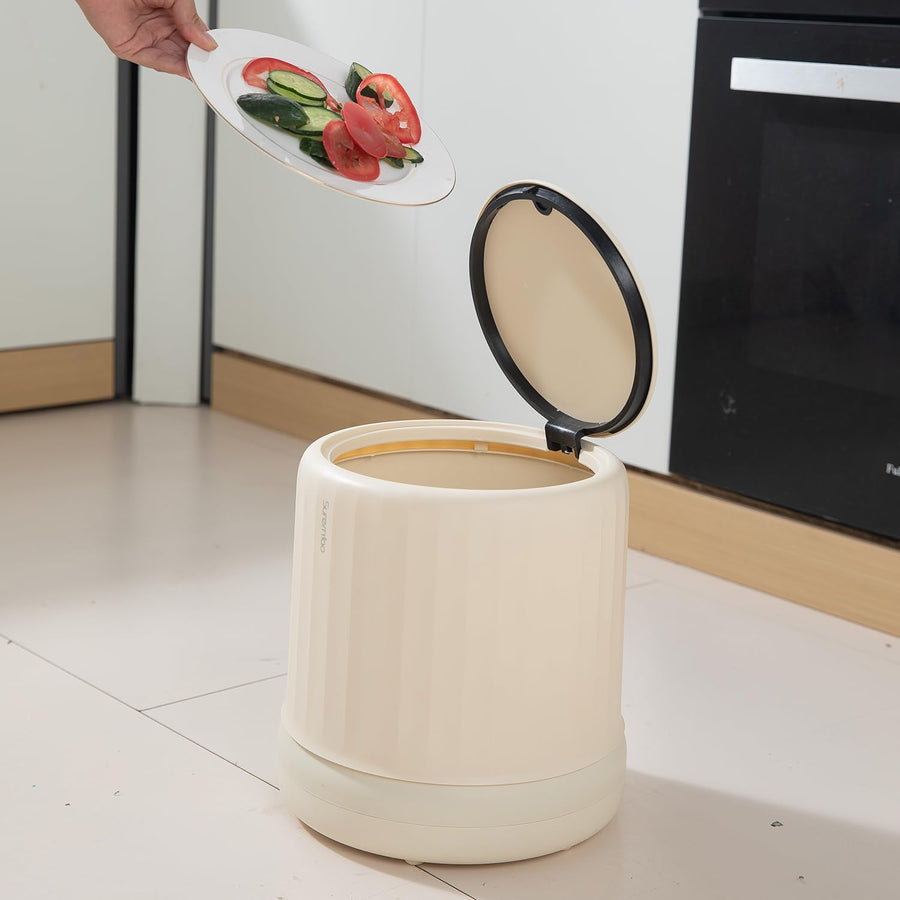 Cylindrical 2in1 Button & Pedal Waste Bin