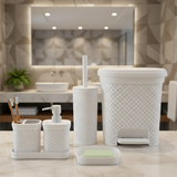 Knitted Design 5-Pcs Bathroom Set (2487) by Limon