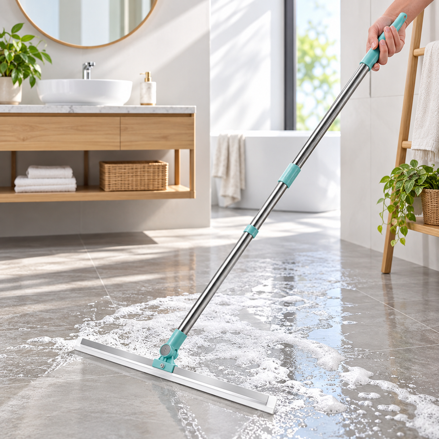 180° Rotating Silicone Floor Wiper with 60-100 cm Handle