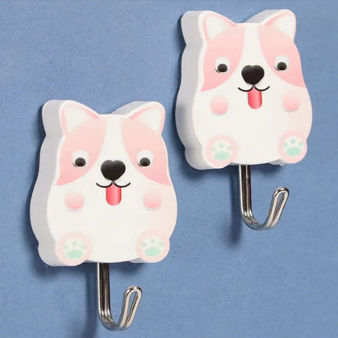 Cute FurBuddies Wall Hooks – Pack of 2